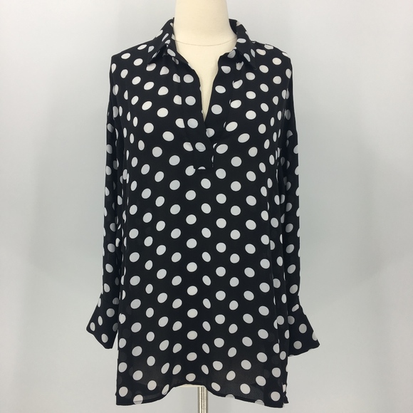 Daniel Rainn Tops - Daniel Rainn DR2 Polka Dot V Neck Blouse